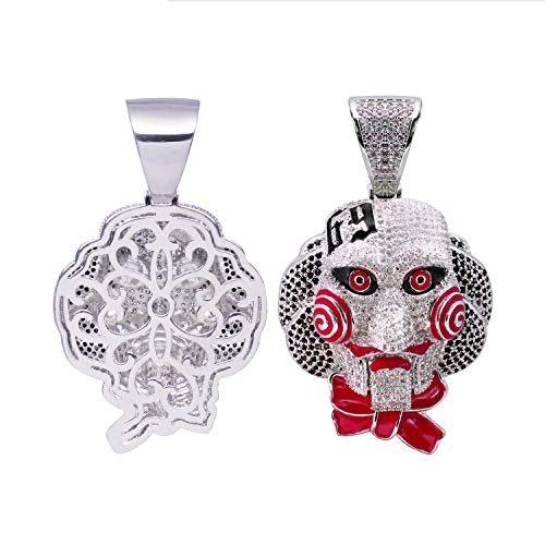 TSANLY 6ix9ine Chain Necklace Saw Inspired White Gold Plated